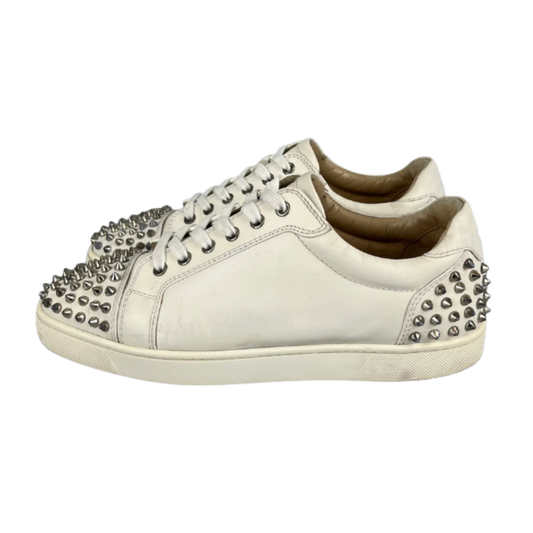 Christian Louboutin Louis Junior Spike Sneakers (White)