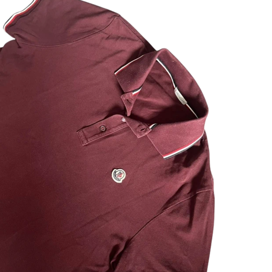 Moncler Maglia Polo Shirt (Burgundy )
