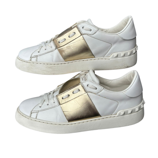 Valentino Garavani Open Sneakers (White Gold) (Womens)