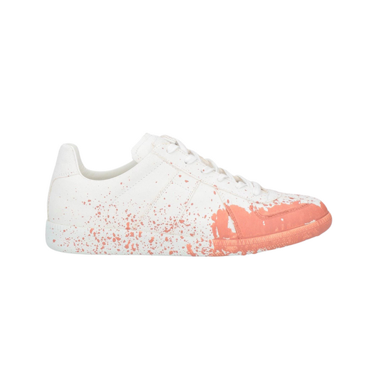 Maison Margiela Paint Splatter Trainers (Peach) (New)
