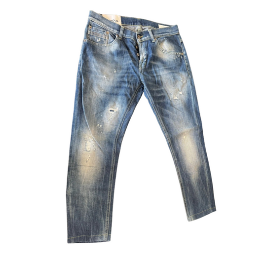 Dondup George Distressed Skinny Fit Jeans (Blue)