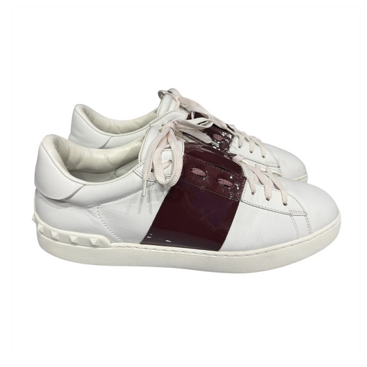 Valentino Garavani Open Sneakers (Patent Burgundy)
