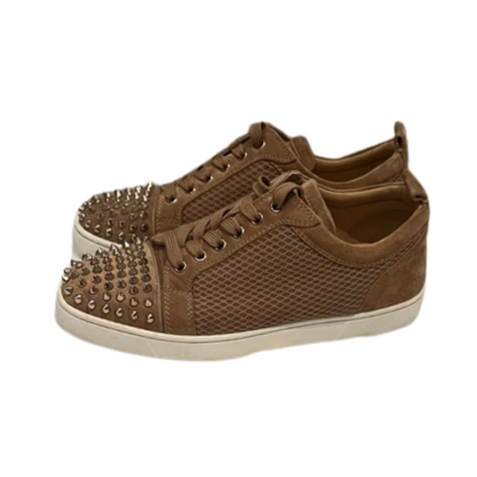 Christian Louboutin Louis Junior Spike Sneakers (Beige)