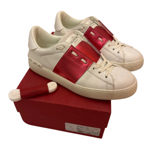 Valentino Garavani Open Sneakers (White Pink) (Womens)