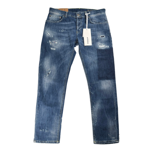 Dondup Mius Distressed Skinny-fit Jeans (Navy) (New)