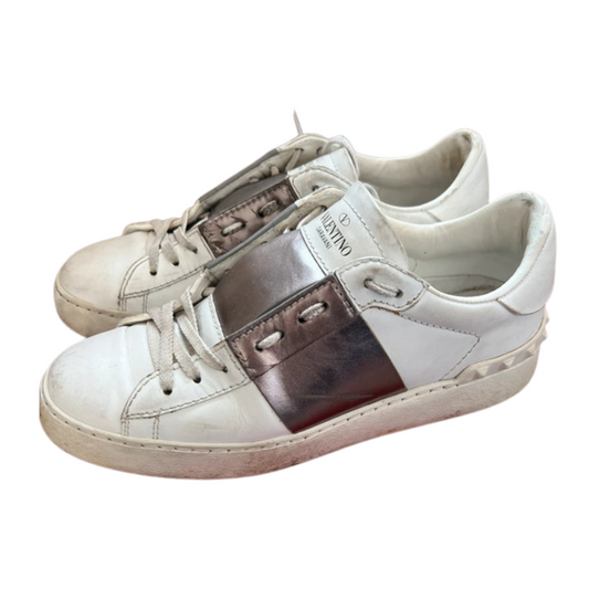 Valentino Garavani Open Sneakers (White Bronze) (Womens)