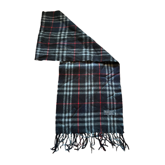 Burberry Scarf (Navy) (Vintage)