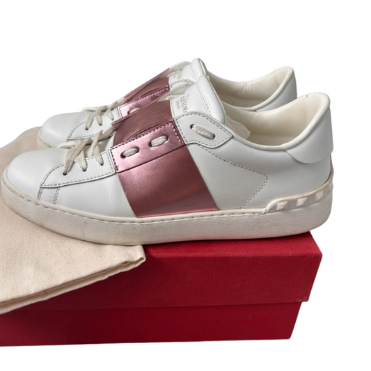 Valentino Garavani Open Sneakers (White Pink) (Womens)