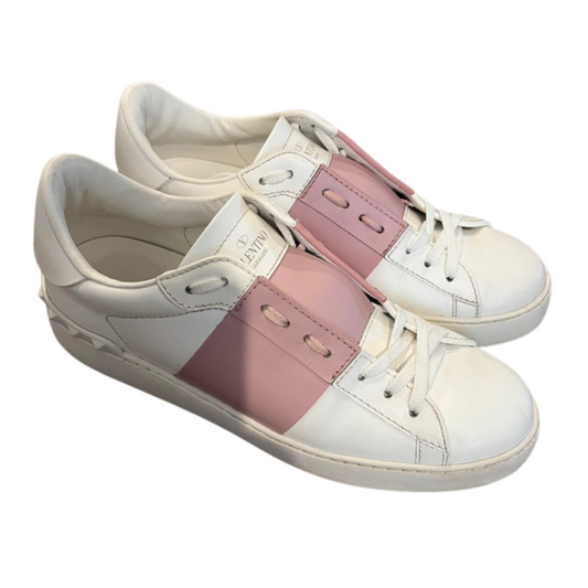 Valentino Garavani Open Sneakers (White Pink) (Womens)