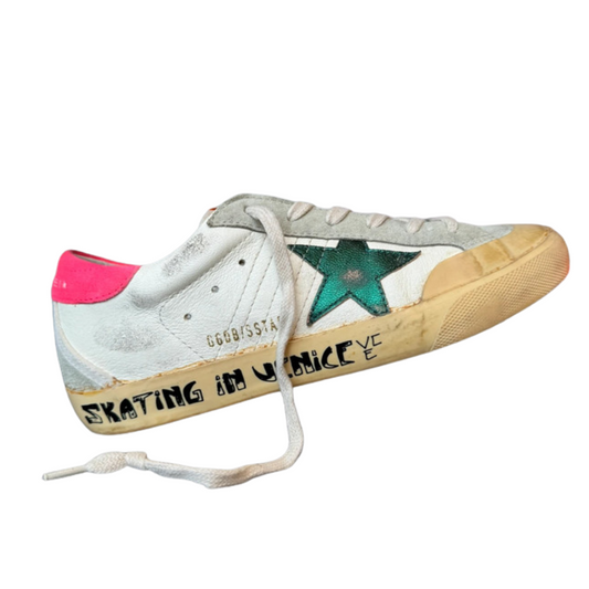 Golden Goose Superstar Sneakers (White pink) (Womens)