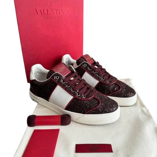 Valentino Garavani Open Sneakers (White Gold) (Women's)