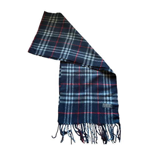 Burberry Scarf (Navy) (Vintage)