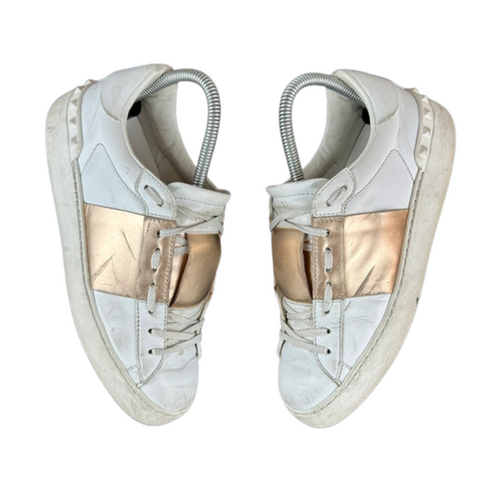 Valentino Garavani Open Sneakers (White Gold) (Womens)