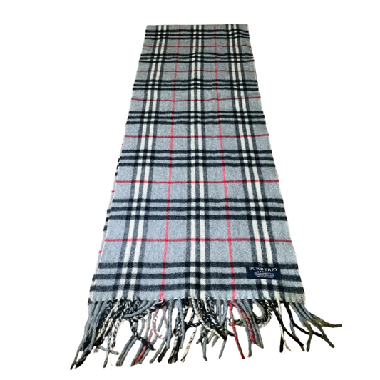 Burberry Scarf (Grey) (Vintage)