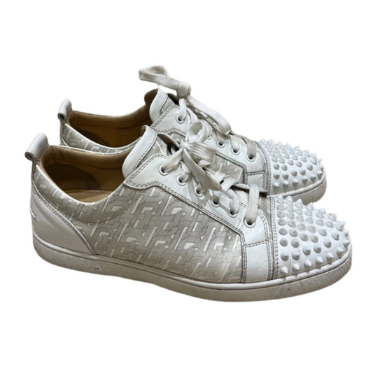 Christian Louboutin Louis Junior Spike Sneakers (White)