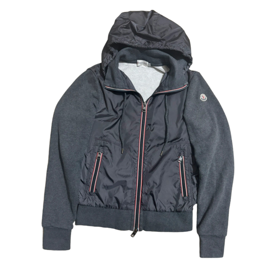 Moncler Maglia Nylon Cardigan Jacket (Dark Grey)