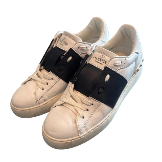 Valentino Garavani Open Sneakers (White Navy) (Women's)
