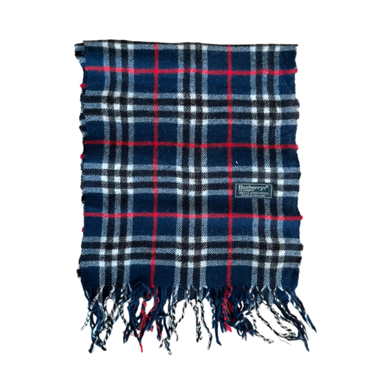 Burberry Scarf (Navy) (Vintage)
