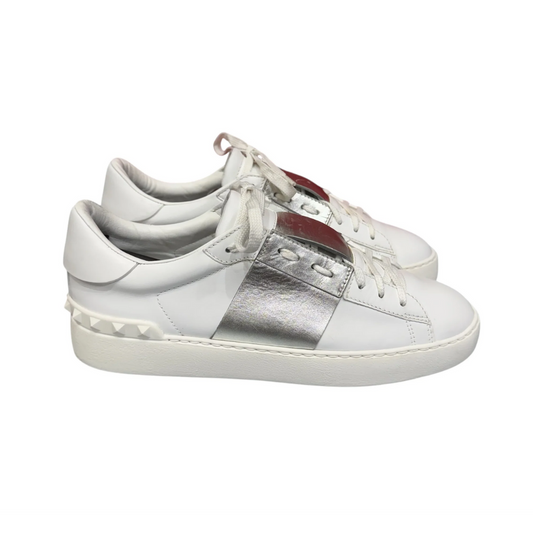 Valentino Garavani Open Sneakers (White Silver) (Womens)
