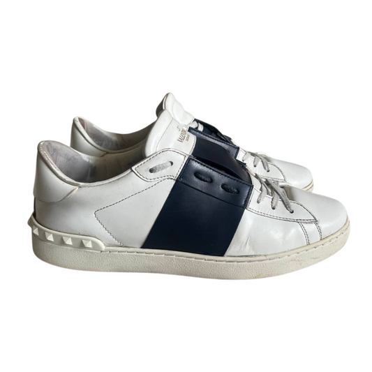 Valentino Garavani Open Sneakers (White Navy)