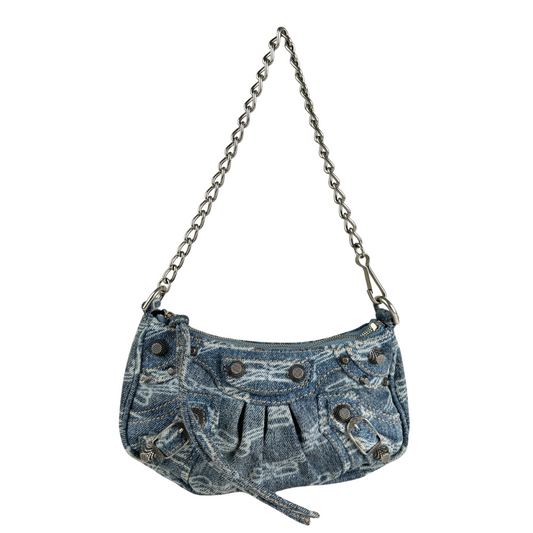 Balenciaga Balenciaga Le Cagole Mini Handbag (Blue Denim)