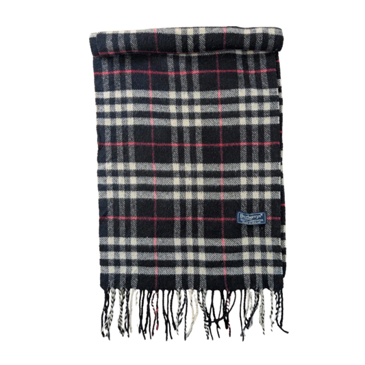 Burberry Scarf (Black) (Vintage)