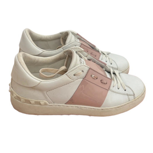 Valentino Garavani Open Sneakers (Patent Pink) (Womens)