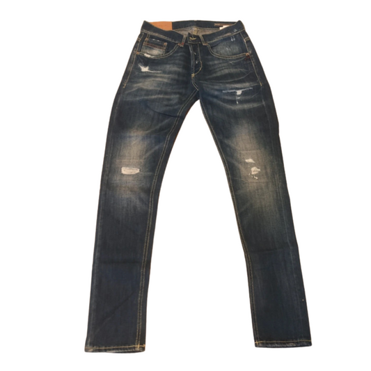 Dondup Ritchie Distressed Skinny Fit Jeans (Navy)