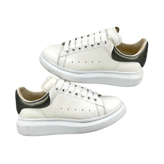 Alexander Mcqueen Oversize Sneakers (White Silver) (Womens)
