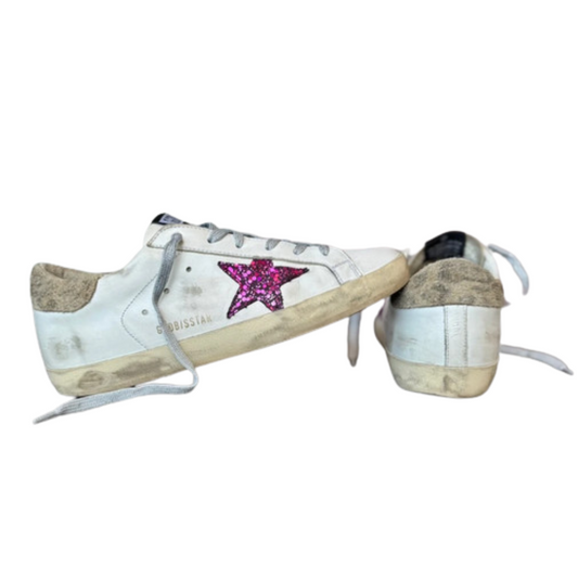 Golden Goose Superstar Sneakers (White Beige) (Womens)