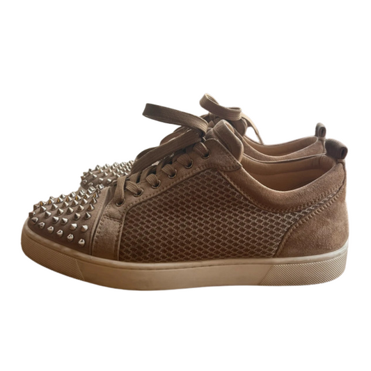 Christian Louboutin Louis Junior Spike Sneakers (Beige)