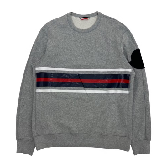 Moncler Maglia Zip Crewneck Sweatshirt (Grey)