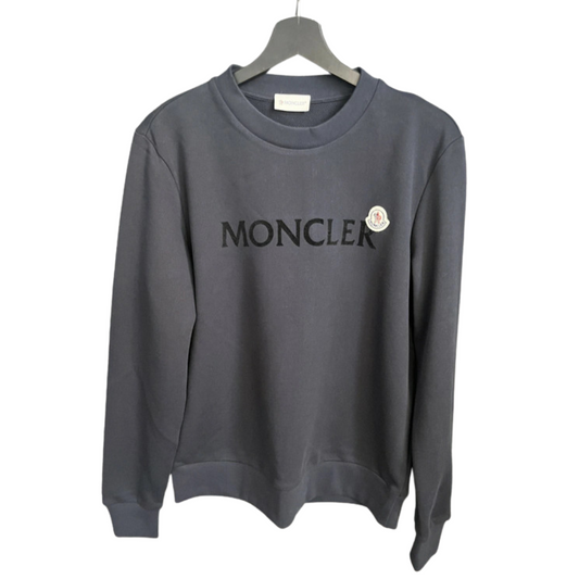 Moncler Logo patch Sweatshirt (Navy) (New)