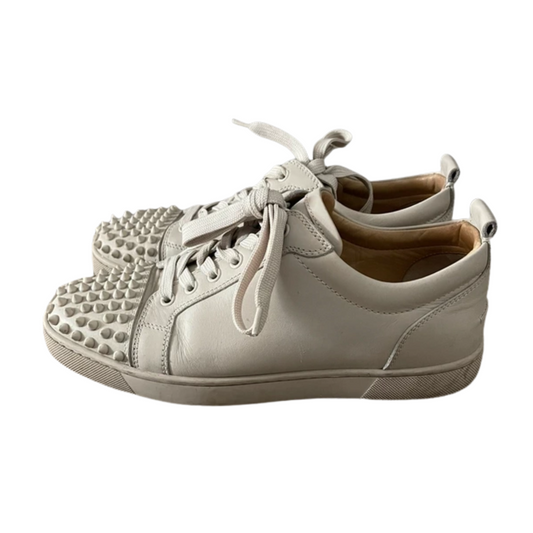 Christian Louboutin Louis Junior Spike Sneakers (Cream)