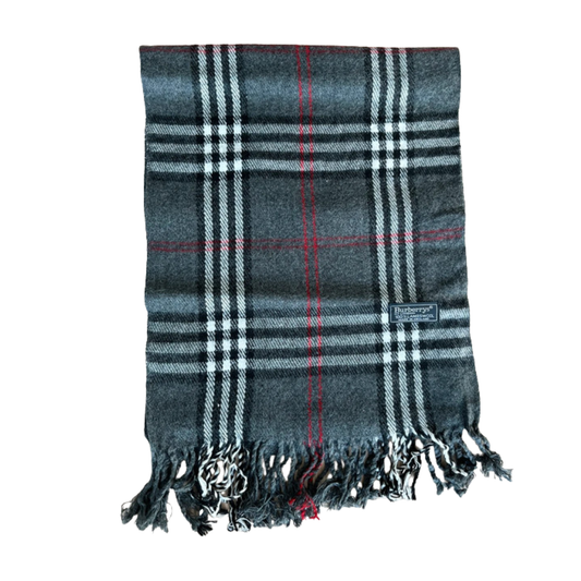 Burberry Scarf (Dark Grey) (Vintage)