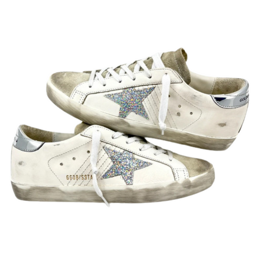 Golden Goose Superstar Sneakers (White Silver)
