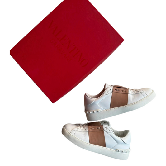 Valentino Garavani Open Sneakers (White Beige) (Womens)