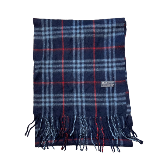 Burberry Scarf (Navy) (Vintage)