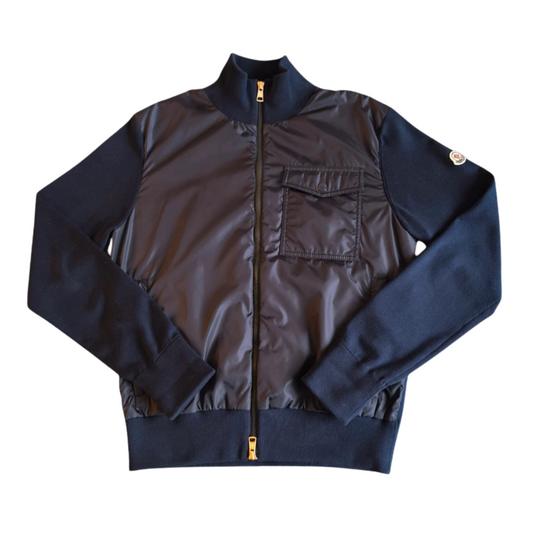Moncler Maglia Tricot Cardigan Jacket (Navy)