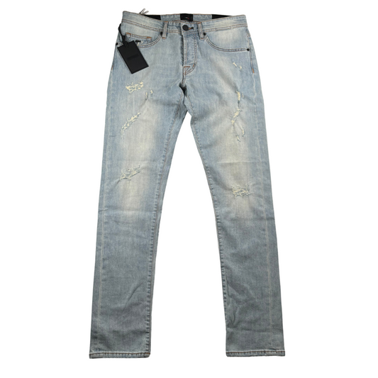 Tramarossa Distressed Slim-fit Jeans (Blue) (New)