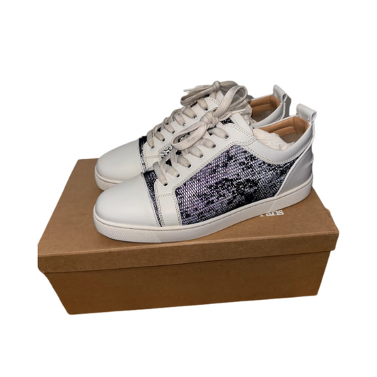 Christian Louboutin Louis Junior Sneakers (White Navy)