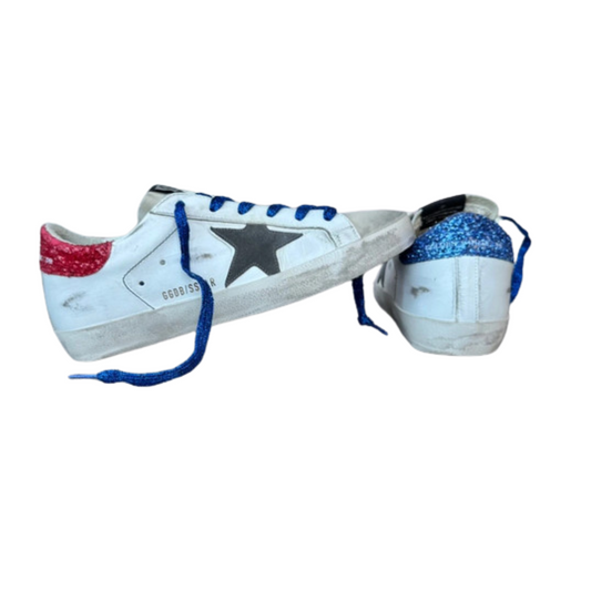 Golden Goose Superstar Sneakers (White Red)