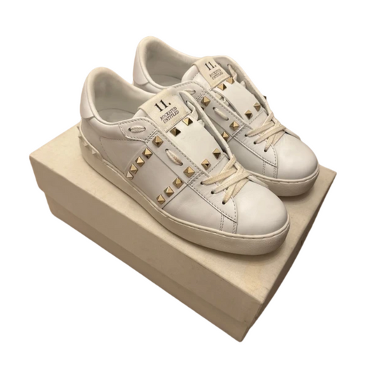 Valentino Garavani Open Rockstud Sneakers (White) (Womens)