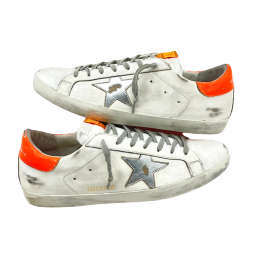Golden Goose Super-Star Cuir Blanc (White Orange)