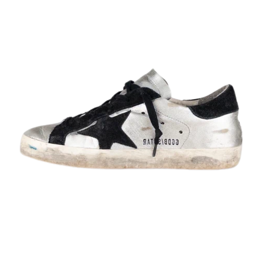 Golden Goose Superstar Sneakers (Silver) (Womens)