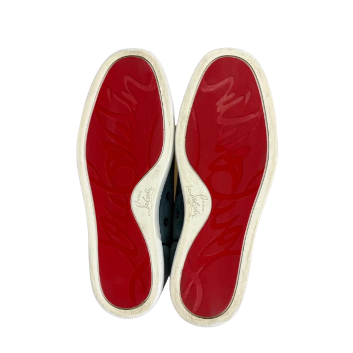 Christian Louboutin Louis Junior Spike Sneakers (Washed Blue)