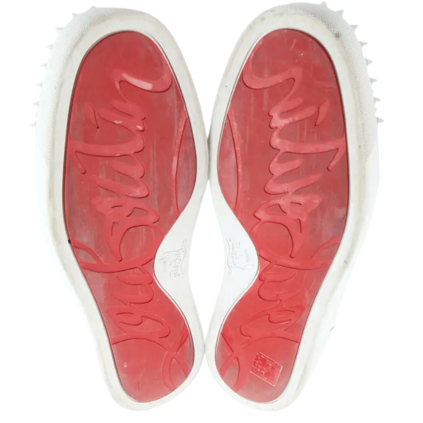 Christian Louboutin Louis Junior Spike Sneakers (White)