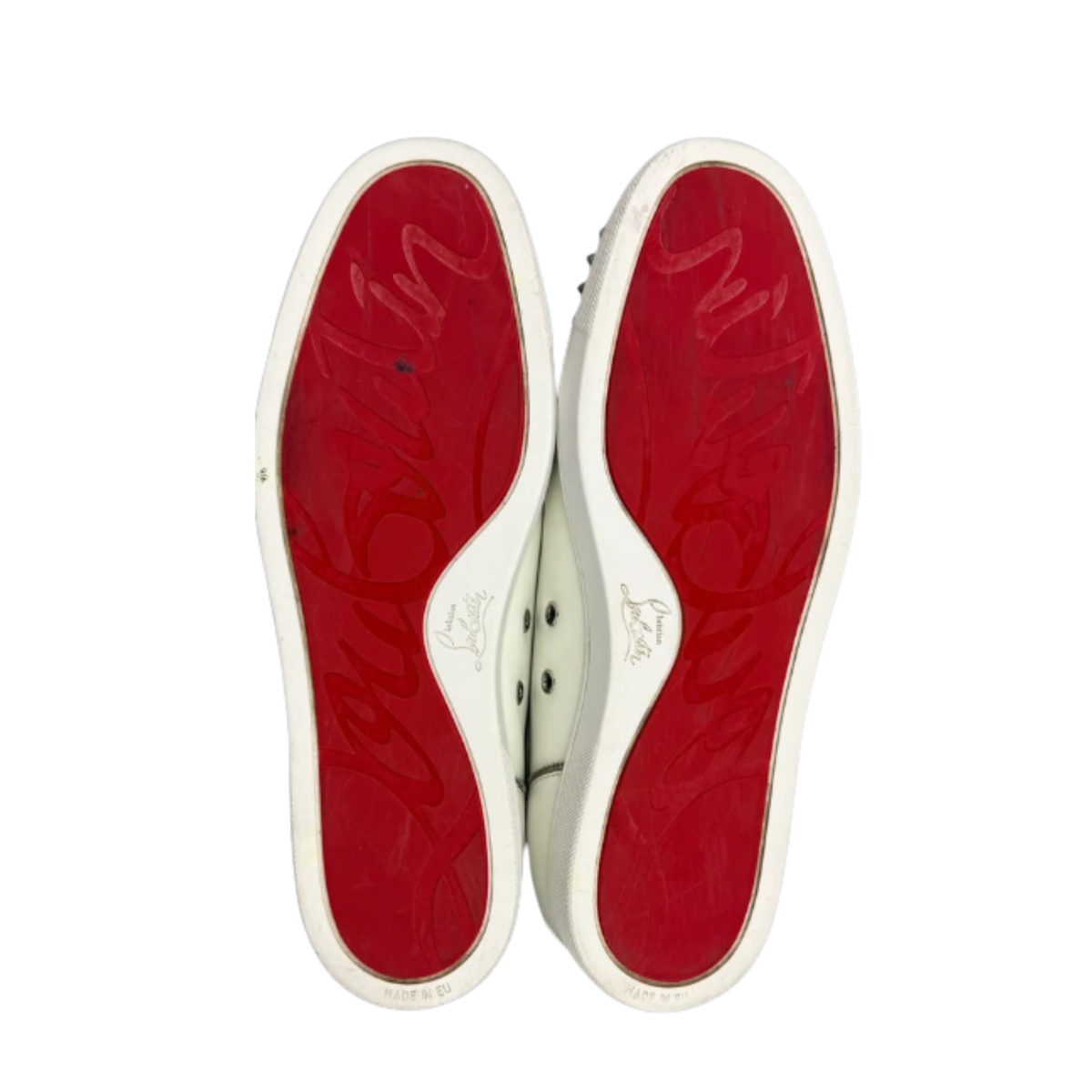 Christian Louboutin Louis Junior Spike Sneakers (White)