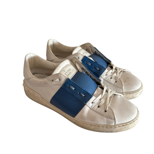 Valentino Garavani Open Sneakers (White Blue)