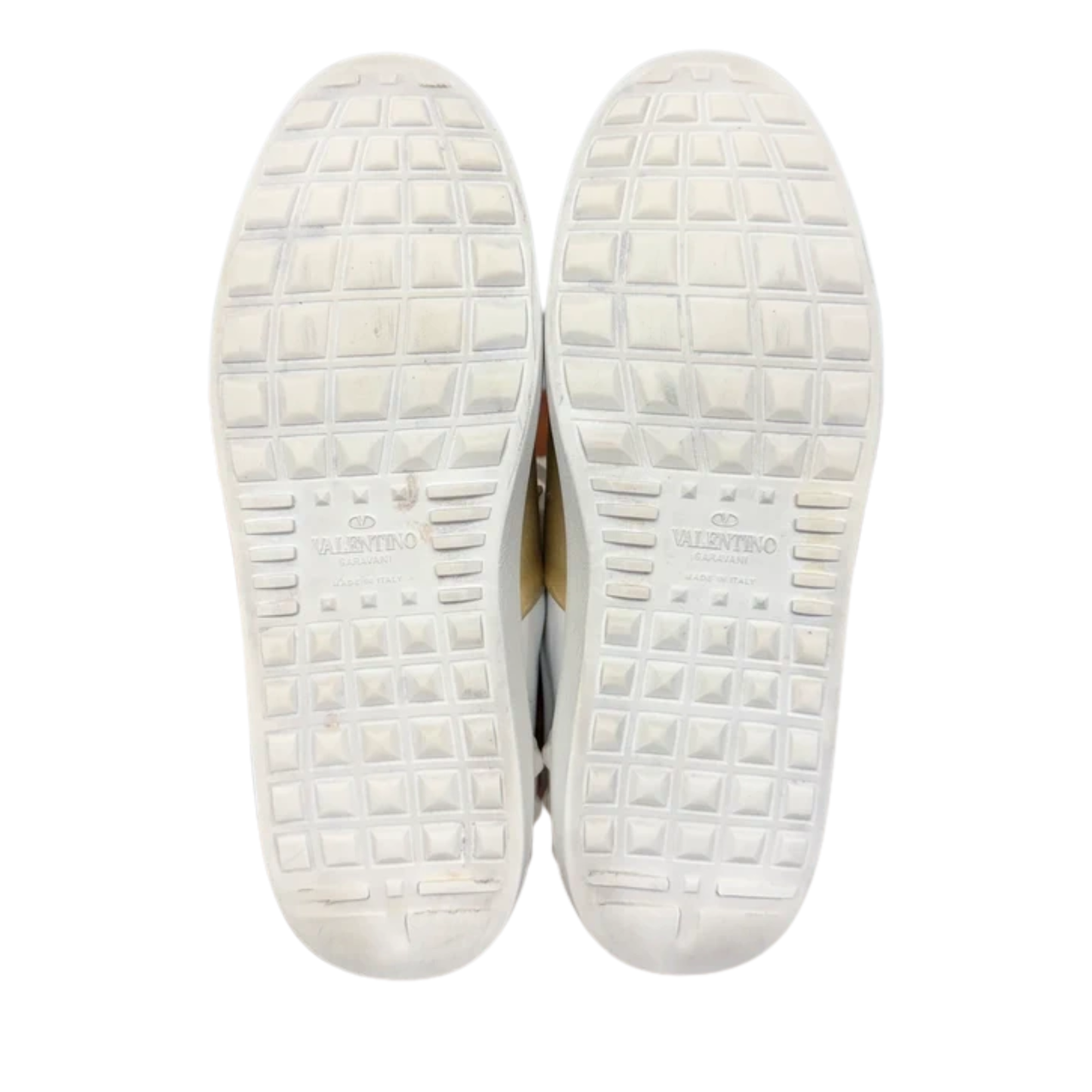 Valentino Garavani Rockstud Open Sneakers (White Gold) (Womens)